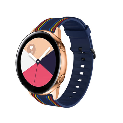 20mm For Huami Amazfit GTS / Samsung Galaxy Watch Active 2 / Huawei Watch GT2 42MM Striped Silicone Strap - DealBuddy