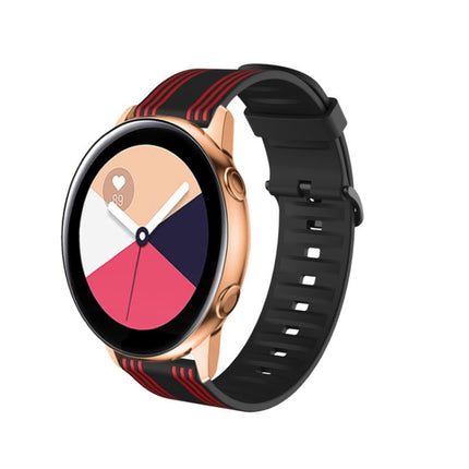 20mm For Huami Amazfit GTS / Samsung Galaxy Watch Active 2 / Huawei Watch GT2 42MM Striped Silicone Strap - DealBuddy