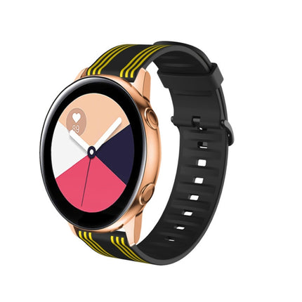 20mm For Huami Amazfit GTS / Samsung Galaxy Watch Active 2 / Huawei Watch GT2 42MM Striped Silicone Strap - DealBuddy