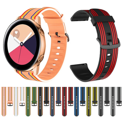 20mm For Huami Amazfit GTS / Samsung Galaxy Watch Active 2 / Huawei Watch GT2 42MM Striped Silicone Strap - DealBuddy