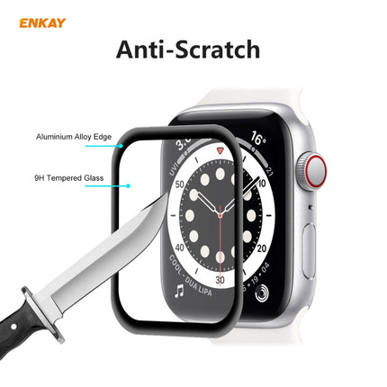 5PCS ENKAY Hat-Prince 0.2mm 9H Surface Hardness 3D Explosion-proof Aluminum Alloy Edge Full Screen Tempered Glass Screen Film