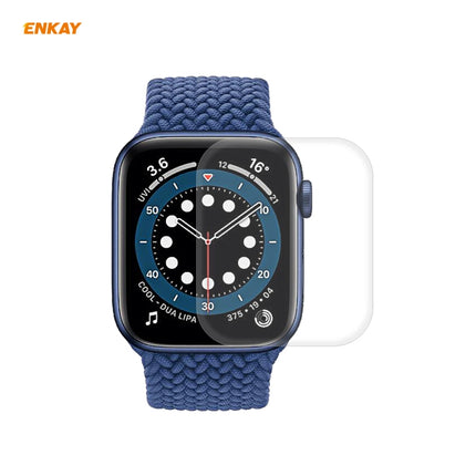 For Apple Watch Series 6/5/4/SE 44mm ENKAY Hat-Prince 3D Full Screen PET Curved Hot Bending HD Screen Protector Film