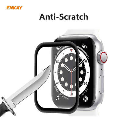 5 PCS For Apple Watch Series 6/5/4/SE 40mm ENKAY Hat-Prince 3D Full Screen PET Curved Hot Bending HD Screen Protector Film