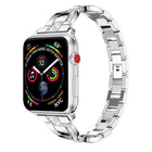 X-shaped Diamond-studded Solid Stainless Steel Wrist Strap Watch Band for Apple Watch Series 3 & 2 & 1 42mm - DealBuddy