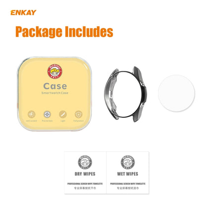 For Samsung Galaxy Watch 3 41mm 2 in 1 ENKAY Hat-Prince Electroplate Soft TPU Case + 0.2mm 9H 2.15D Curved Edge Tempered Glass Film - DealBuddy