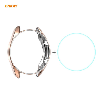 For Samsung Galaxy Watch 3 41mm 2 in 1 ENKAY Hat-Prince Electroplate Soft TPU Case + 0.2mm 9H 2.15D Curved Edge Tempered Glass Film - DealBuddy