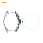 For Samsung Galaxy Watch 3 41mm 2 in 1 ENKAY Hat-Prince Electroplate Soft TPU Case + 0.2mm 9H 2.15D Curved Edge Tempered Glass Film - DealBuddy