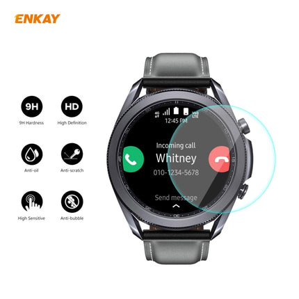For Samsung Galaxy Watch 3 45mm 2 in 1 ENKAY Hat-Prince Electroplate Soft TPU Case + 0.2mm 9H 2.15D Curved Edge Tempered Glass Film - DealBuddy