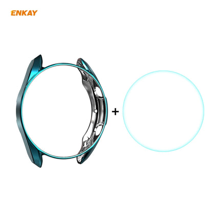 For Samsung Galaxy Watch 3 45mm 2 in 1 ENKAY Hat-Prince Electroplate Soft TPU Case + 0.2mm 9H 2.15D Curved Edge Tempered Glass Film - DealBuddy
