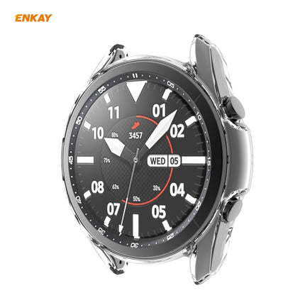 2 in 1 ENKAY Hat-Prince Transparent Soft TPU Case + 0.2mm 9H 2.15D Curved Edge Tempered Glass Film, For Samsung Galaxy Watch 3 45mm - DealBuddy