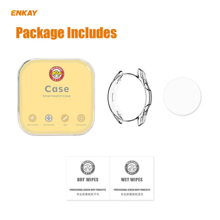 2 in 1 ENKAY Hat-Prince Transparent Soft TPU Case + 0.2mm 9H 2.15D Curved Edge Tempered Glass Film, For Samsung Galaxy Watch 3 45mm - DealBuddy