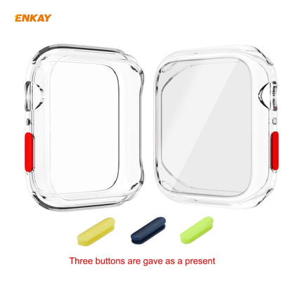 ENKAY Hat-prince Full Coverage TPU Case + Tempered Glass Protector for Apple Watch Series 6 / 5 / 4 / SE 44mm