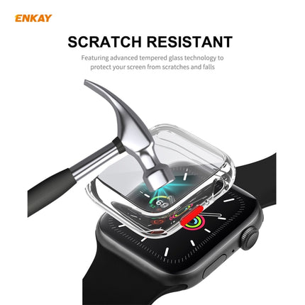 ENKAY Hat-prince Full Coverage TPU Case + Tempered Glass Protector for Apple Watch Series 6 / 5 / 4 / SE 44mm