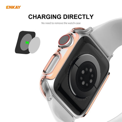 ENKAY Hat-Prince Full Coverage Electroplated PC Case + Tempered Glass Protector for Apple Watch Series 6 / 5 / 4 / SE 40mm, For Apple Watch Series 6 / 5 / 4 / SE 40mm - DealBuddy