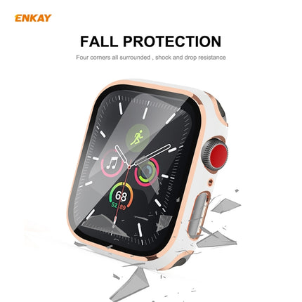 ENKAY Hat-Prince Full Coverage Electroplated PC Case + Tempered Glass Protector for Apple Watch Series 6 / 5 / 4 / SE 40mm, For Apple Watch Series 6 / 5 / 4 / SE 40mm - DealBuddy