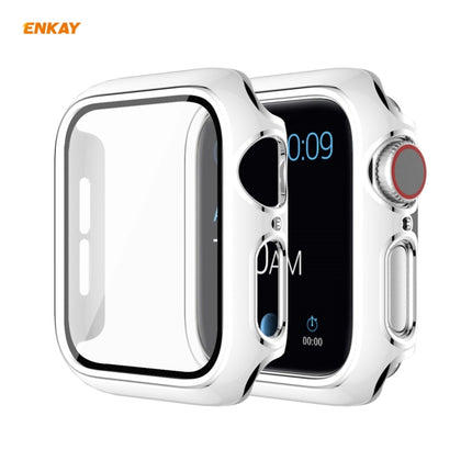 ENKAY Hat-Prince Full Coverage Electroplated PC Case + Tempered Glass Protector for Apple Watch Series 6 / 5 / 4 / SE 44mm, For Apple Watch Series 6 / 5 / 4 / SE 44mm - DealBuddy