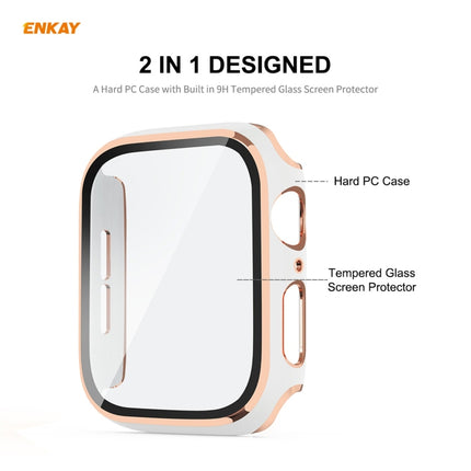 ENKAY Hat-Prince Full Coverage Electroplated PC Case + Tempered Glass Protector for Apple Watch Series 6 / 5 / 4 / SE 44mm, For Apple Watch Series 6 / 5 / 4 / SE 44mm - DealBuddy