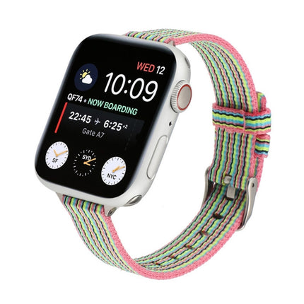 Woven Canvas Nylon Wrist Strap Watch Band, For Series 7 41mm / 6 & SE & 5 & 4 40mm / 3 & 2 & 1 38mm, For Series 7 45mm / 6 & SE & 5 & 4 44mm / 3 & 2 & 1 42mm - DealBuddy