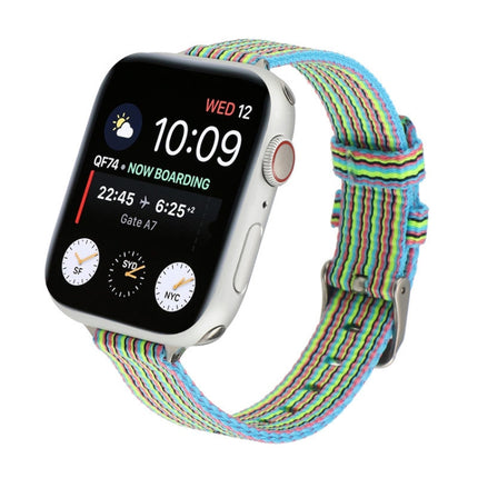 Woven Canvas Nylon Wrist Strap Watch Band, For Series 7 41mm / 6 & SE & 5 & 4 40mm / 3 & 2 & 1 38mm, For Series 7 45mm / 6 & SE & 5 & 4 44mm / 3 & 2 & 1 42mm - DealBuddy