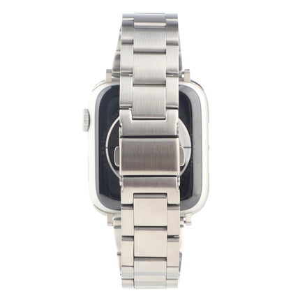 Stainless Steel Three Beads Hand Detachable Xiaoman Waist Strap Wristband, For Series 7 45mm / 6 & SE & 5 & 4 44mm / 3 & 2 & 1 42mm, For Series 7 41mm / 6 & SE & 5 & 4 40mm / 3 & 2 & 1 38mm - DealBuddy