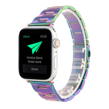 Stainless Steel Three Beads Hand Detachable Xiaoman Waist Strap Wristband, For Series 7 45mm / 6 & SE & 5 & 4 44mm / 3 & 2 & 1 42mm, For Series 7 41mm / 6 & SE & 5 & 4 40mm / 3 & 2 & 1 38mm - DealBuddy