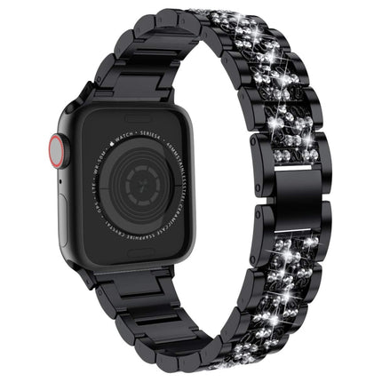 Three Stainless Steel Straps with Rhinestones, For Series 7 41mm / 6 & SE & 5 & 4 40mm / 3 & 2 & 1 38mm, For Series 7 45mm / 6 & SE & 5 & 4 44mm / 3 & 2 & 1 42mm - DealBuddy