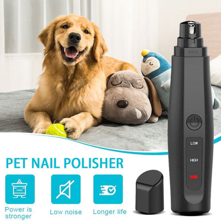 Electric Dog Nail Grinder USB Rechargeable Pet Painless Nail Clipper, Nail Grinder - DealBuddy