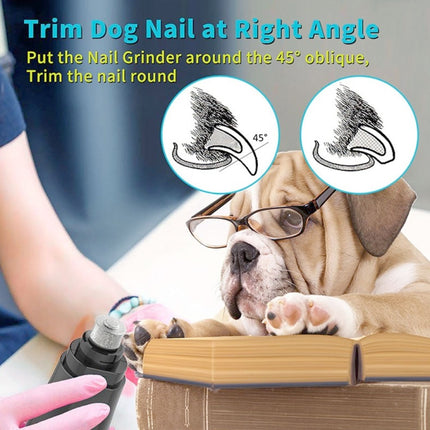 Electric Dog Nail Grinder USB Rechargeable Pet Painless Nail Clipper, Nail Grinder - DealBuddy