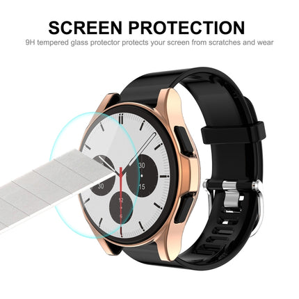 For Samsung Galaxy Watch4 Classic 46mm ENKAY Hat-Prince Full Coverage Electroplate Soft Case TPU HD Clear Cover + Tempered Glass Protector - DealBuddy