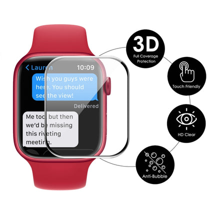 For Apple Watch Series 9 / 8 / 7 41mm ENKAY Hat-Prince 3D Full Coverage Soft PC Edge + PMMA HD Screen Protector Film