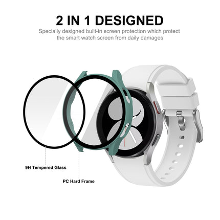 ENKAY Hat-Prince Full Coverage PC Frame + Tempered Glass Protector Composite Case for Samsung Galaxy Watch4 44mm - DealBuddy