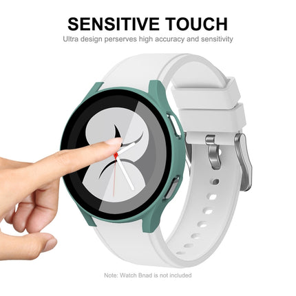 ENKAY Hat-Prince Full Coverage PC Frame + Tempered Glass Protector Composite Case for Samsung Galaxy Watch4 44mm - DealBuddy
