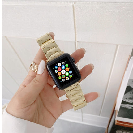Creative Chain Stainless Steel Metal Strap For Apple Watch Series, 7 41mm / 6&SE&5&4 40mm / 3&2&1 38mm, 7 45mm / 6&SE&5&4 44mm / 3&2&1 42mm - DealBuddy