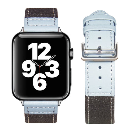 Sliver Buckle Leather Strap For Apple Watch Series, 7 41mm / 6&SE&5&4 40mm / 3&2&1 38mm, 7 45mm / 6&SE&5&4 44mm / 3&2&1 42mm - DealBuddy