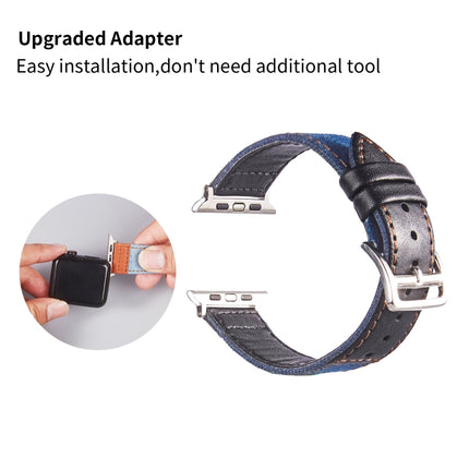 Sliver Buckle Leather Strap For Apple Watch Series, 7 41mm / 6&SE&5&4 40mm / 3&2&1 38mm, 7 45mm / 6&SE&5&4 44mm / 3&2&1 42mm - DealBuddy