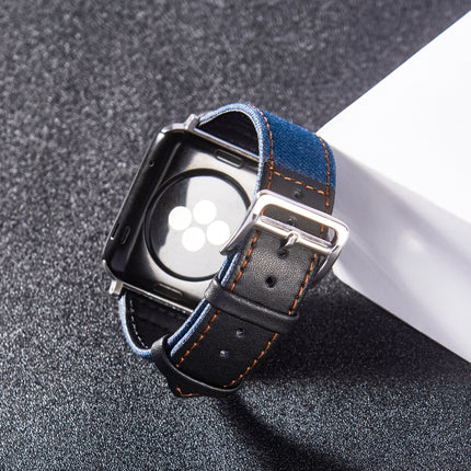 Sliver Buckle Leather Strap For Apple Watch Series, 7 41mm / 6&SE&5&4 40mm / 3&2&1 38mm, 7 45mm / 6&SE&5&4 44mm / 3&2&1 42mm - DealBuddy