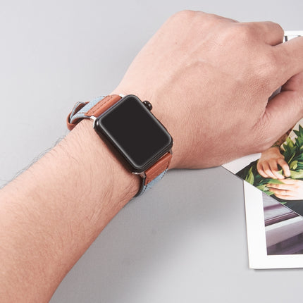 Sliver Buckle Leather Strap For Apple Watch Series, 7 41mm / 6&SE&5&4 40mm / 3&2&1 38mm, 7 45mm / 6&SE&5&4 44mm / 3&2&1 42mm - DealBuddy