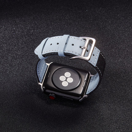 Sliver Buckle Leather Strap For Apple Watch Series, 7 41mm / 6&SE&5&4 40mm / 3&2&1 38mm, 7 45mm / 6&SE&5&4 44mm / 3&2&1 42mm - DealBuddy