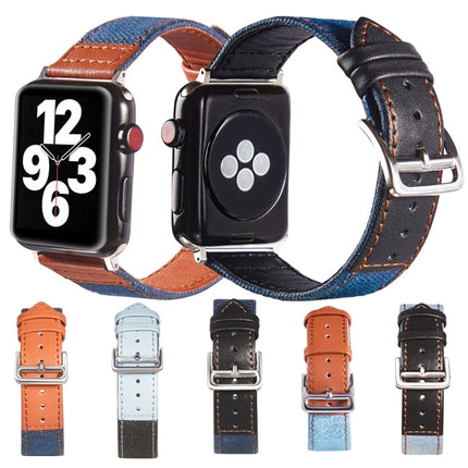 Sliver Buckle Leather Strap For Apple Watch Series, 7 41mm / 6&SE&5&4 40mm / 3&2&1 38mm, 7 45mm / 6&SE&5&4 44mm / 3&2&1 42mm - DealBuddy