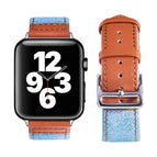 7 45mm / 6&SE&5&4 44mm / 3&2&1 42mm / Light blue + brown