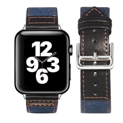 Sliver Buckle Leather Strap For Apple Watch Series, 7 41mm / 6&SE&5&4 40mm / 3&2&1 38mm, 7 45mm / 6&SE&5&4 44mm / 3&2&1 42mm - DealBuddy