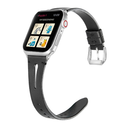 Leather Strap For Apple Watch Series, 7 41mm / 6&SE&5&4 40mm / 3&2&1 38mm, 7 45mm / 6&SE&5&4 44mm / 3&2&1 42mm - DealBuddy