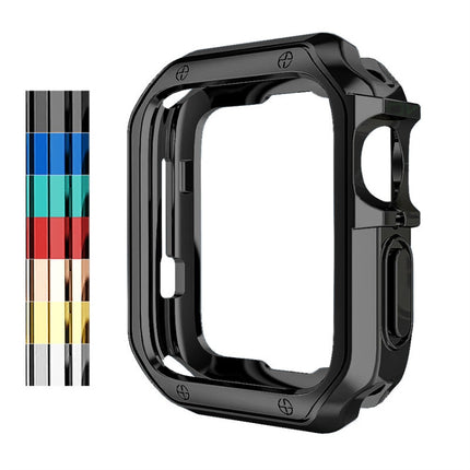 Anti-fall Electroplating TPU Watch Protective Case for Apple 1/2/3/4/5/6/7/SE, 38mm/40mm/41mm, 42mm/44mm/45mm - DealBuddy