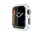 ENKAY Hat-Prince Electroplate PC Diamond Watch Case + Full Coverage Curved PET Screen Protector Film For Apple Watch Series 7 45mm - DealBuddy