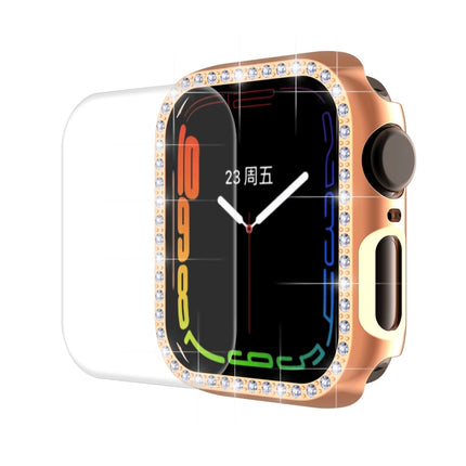 ENKAY Hat-Prince Electroplate PC Diamond Watch Case + Full Coverage Curved PET Screen Protector Film For Apple Watch Series 7 41mm - DealBuddy