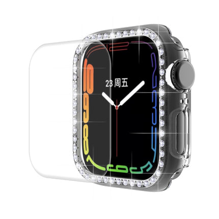 ENKAY Hat-Prince Electroplate PC Diamond Watch Case + Full Coverage Curved PET Screen Protector Film For Apple Watch Series 7 41mm - DealBuddy