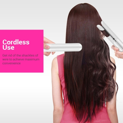 K-SKIN Portable Rechargeable Hair Straightener Curler Ceramic Iron Styling Tool Cordless Adjustable Temperature Fast Heat