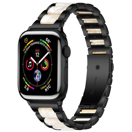 Metal + Resin Watchband For Apple Watch Series, 7 41mm / 6&SE&5&4 40mm / 3&2&1 38mm, 7 45mm / 6&SE&5&4 44mm / 3&2&1 42mm - DealBuddy