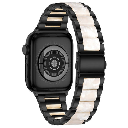 Metal + Resin Watchband For Apple Watch Series, 7 41mm / 6&SE&5&4 40mm / 3&2&1 38mm, 7 45mm / 6&SE&5&4 44mm / 3&2&1 42mm - DealBuddy