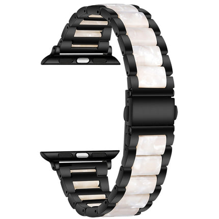 Metal + Resin Watchband For Apple Watch Series, 7 41mm / 6&SE&5&4 40mm / 3&2&1 38mm, 7 45mm / 6&SE&5&4 44mm / 3&2&1 42mm - DealBuddy
